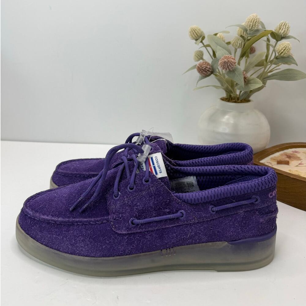 Sperry Topsider X Concepts Authentic Original 3-Eye Boat Shoe Purple Men 11 NWOB